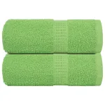 Prosoape de săpun 2 buc Verde măr 30x30 cm 360 g/m² 100% bumbac GartenMobel Dekor