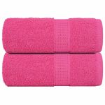 Prosoape pentru oaspeți 2 buc Roz 30x50 cm 360 g/m² 100% bumbac GartenMobel Dekor