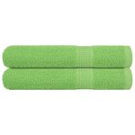 Prosoape saună 2 buc Verde măr 80x200 cm 360 g/m² 100% bumbac GartenMobel Dekor