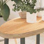 Blat de masă 80x40x4 cm lemn masiv de stejar oval GartenMobel Dekor