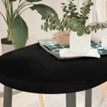 Blat de masă maro închis 100x50x4 cm lemn masiv de stejar oval GartenMobel Dekor