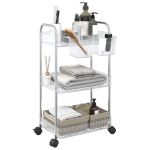 Cărucior de depozitare cu 3 niveluri transparent acrilic GartenMobel Dekor