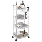 Cărucior de depozitare cu 4 niveluri, transparent acrilic GartenMobel Dekor