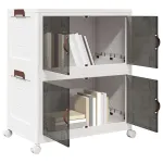 Cutie de depozitare stivuită cu roți 2 niveluri 75 L 65x40x76cm GartenMobel Dekor