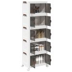 Cutie de depozitare stivuită cu roți 5 niveluri 28 L GartenMobel Dekor