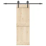 Set feronerie pentru uși glisante, negru, 200 cm, oțel GartenMobel Dekor