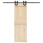 Set feronerie pentru uși glisante, negru, 200 cm, oțel GartenMobel Dekor