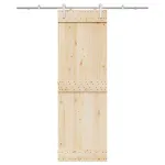 Set piese pentru ușă glisantă, argintiu, 183 cm oțel inoxidabil GartenMobel Dekor