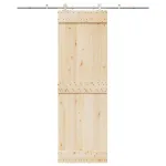 Set piese pentru ușă glisantă, argintiu, 200 cm oțel inoxidabil GartenMobel Dekor