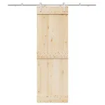 Set piese pentru ușă glisantă, argintiu, 200 cm oțel inoxidabil GartenMobel Dekor