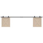 Set uși glisante pentru dulap 213 cm oțel carbon GartenMobel Dekor