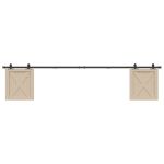 Set uși glisante pentru dulap 244 cm oțel carbon GartenMobel Dekor
