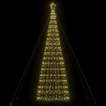 Con de lumină brad de Crăciun, 1534 LED-uri, alb cald, 503 cm GartenMobel Dekor