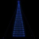 Con de lumină brad de Crăciun, 1534 LED-uri, albastru, 503 cm GartenMobel Dekor