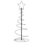 Con de lumină pentru brad de Crăciun 80 LED-uri alb cald 120 cm GartenMobel Dekor