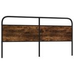 Tăblie stejar afumat 180 cm oțel și lemn prelucrat GartenMobel Dekor