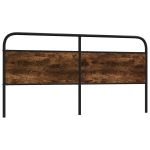 Tăblie stejar afumat 190 cm oțel și lemn prelucrat GartenMobel Dekor