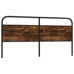 Tăblie stejar afumat 200 cm oțel și lemn prelucrat GartenMobel Dekor