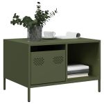 Măsuță cafea verde măsliniu 68,5x50x43,5cm oțel laminat la rece GartenMobel Dekor