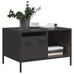 Măsuță de cafea, negru, 68,5x50x43,5 cm, oțel laminat la rece GartenMobel Dekor