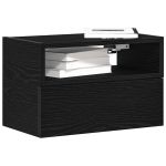Noptiere de perete, 2 buc., negru, 45x26x28,5 cm GartenMobel Dekor