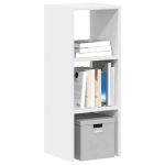 Bibliotecă stivuabilă, alb, 30x30x80 cm, din lemn prelucrat GartenMobel Dekor