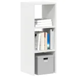 Bibliotecă stivuabilă, alb, 30x30x80 cm, din lemn prelucrat GartenMobel Dekor