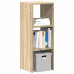 Bibliotecă stivuabilă Stejar Sonoma 30x30x80 cm Lemn prelucrat GartenMobel Dekor