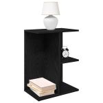 Noptiera Stejar negru 46,5x29x61 cm Lemn prelucrat GartenMobel Dekor