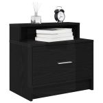 Noptiera cu sertar stejar negru 51x31x47 cm GartenMobel Dekor