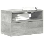 Noptieră de perete, gri beton, 45x26x28,5 cm GartenMobel Dekor