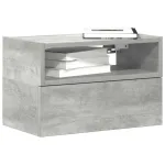 Noptieră de perete, gri beton, 45x26x28,5 cm GartenMobel Dekor