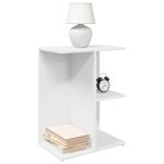 Noptiere 2 buc Alb 46,5x29x61 cm Lemn prelucrat GartenMobel Dekor