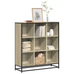 Bibliotecă stejar sonoma 97,5x33x107,5 cm, lemn prelucrat/metal GartenMobel Dekor