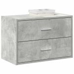 Dulap cu 2 sertare Beton Gri 60x31x40 cm Lemn prelucrat GartenMobel Dekor