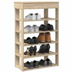 Suport de pantofi, stejar sonoma, 60x30x98 cm, lemn prelucrat GartenMobel Dekor