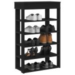 Suport pantofi, negru, 60x30x98 cm, lemn prelucrat GartenMobel Dekor
