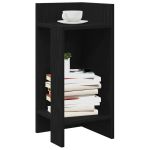 Masă laterală cu poliță negru 25,5x27x60 cm GartenMobel Dekor