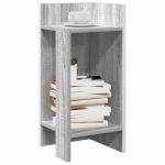 Mese laterale 2 buc cu raft Gri Sonoma 25,5x27x60 cm GartenMobel Dekor