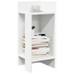 Mese laterale 2 buc cu raft alb 25,5x27x60 cm GartenMobel Dekor