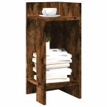 Mese laterale 2 buc cu raft stejar afumat 25,5x27x60 cm GartenMobel Dekor