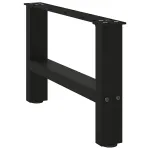 Picioare măsuță de cafea Negru 2 buc 30×50 cm Oțel GartenMobel Dekor