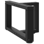 Picioare măsuță de cafea în formă de T 2 buc Negru Oțel GartenMobel Dekor