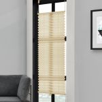 [neu.haus] Roleta armonica / perdea plisata - 60 x 100 cm - crem - protectie impotriva luminii si a soarelui - jaluzea - fara gaurire HausGarden Leisure