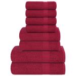 Set prosoape 8 piese Bordeaux 360 g/m² 100% bumbac GartenMobel Dekor