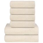 Set prosoape 8 piese cremă 360 g/m² 100% bumbac GartenMobel Dekor