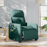 Fotoliu electric de masaj rabatabil, verde închis, textil GartenMobel Dekor