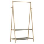 Cuier pentru haine cu rafturi, 96x45,5x150,5 cm, bambus GartenMobel Dekor