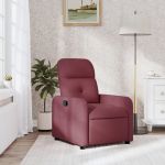 Fotoliu rabatabil, roșu vin, material textil GartenMobel Dekor
