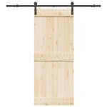 Set feronerie pentru uși glisante, negru, 200 cm, oțel GartenMobel Dekor